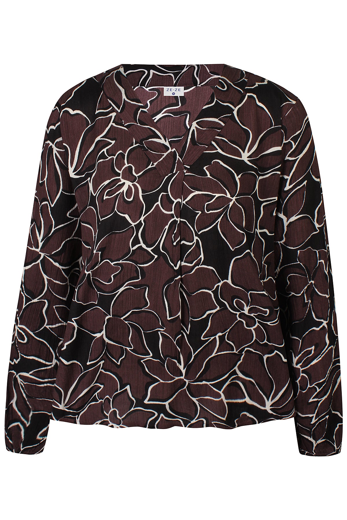 Imane Blusa - Brown/Black Flower