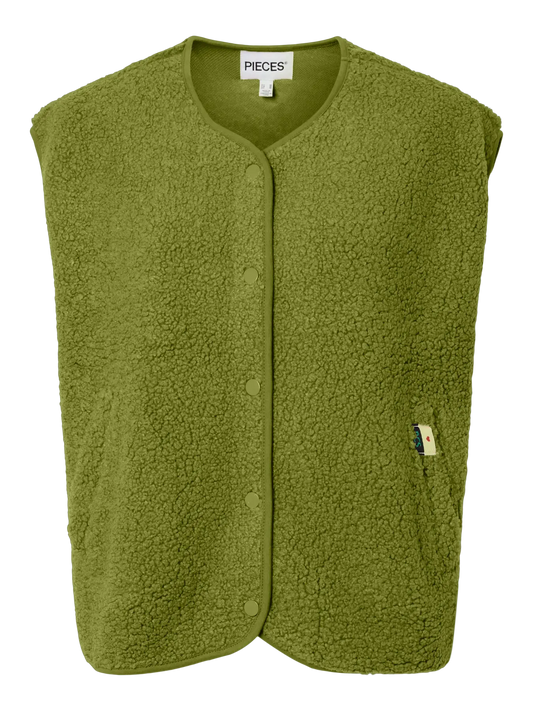 Katty Teddy Vest - Sphagnum Green