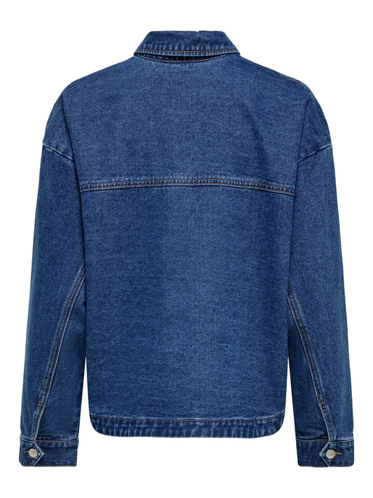 Lara shacket - Medium blue denim