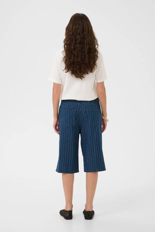 Mai Renny City Shorts - Dark Blue Wash/Stripe