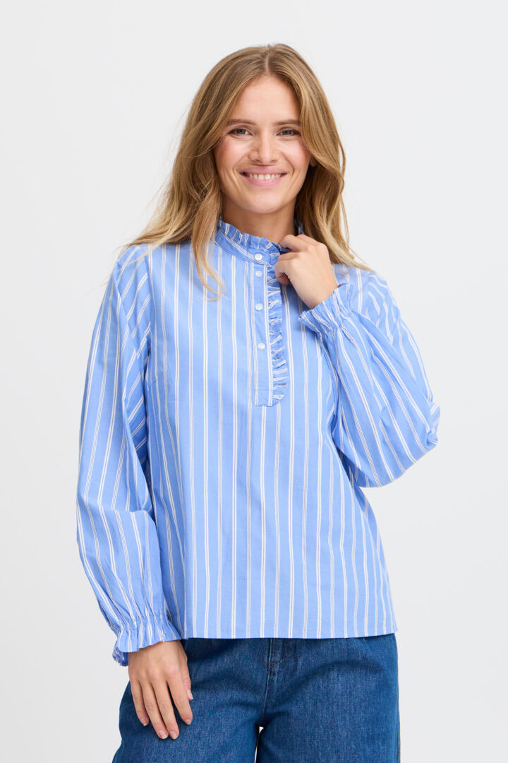 Maiken Blusa - Marina Blue Stripe