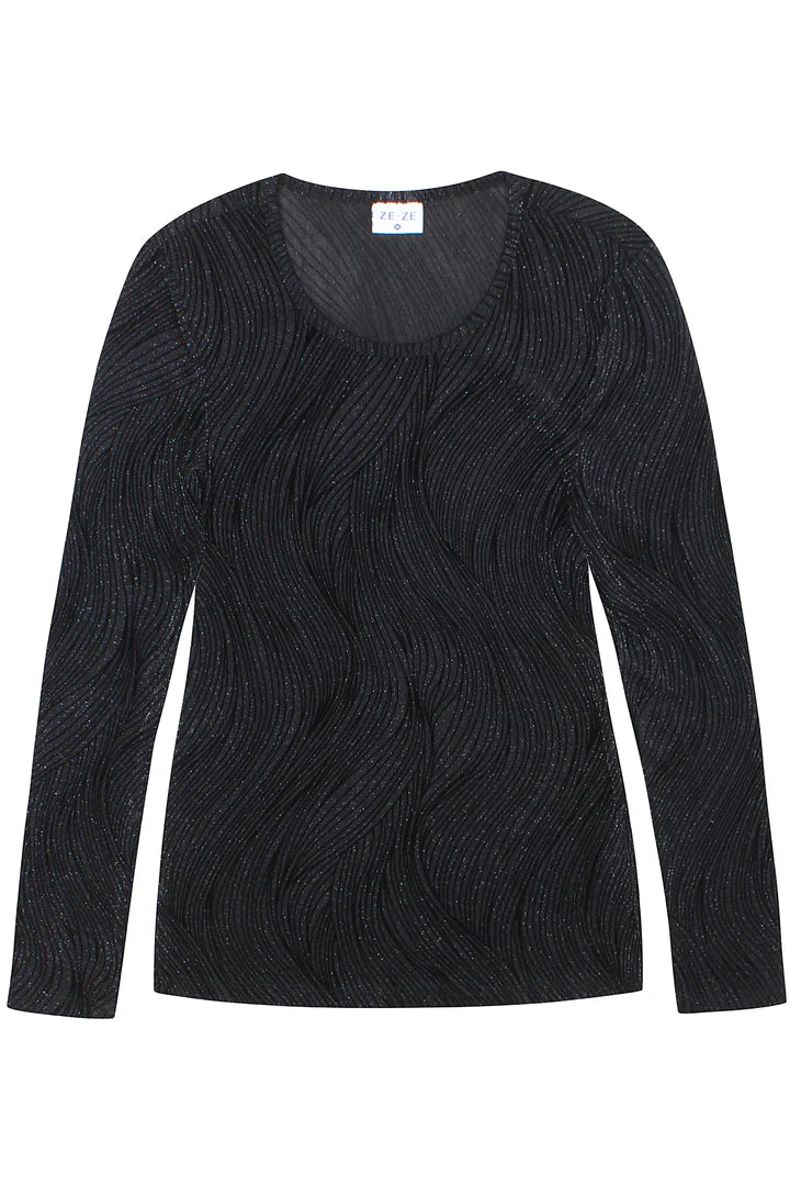 Briella blus - Black v/glimmur