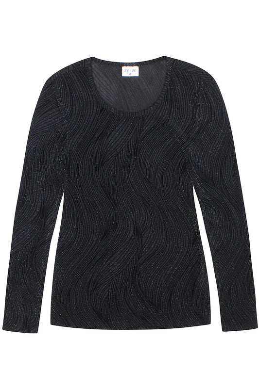 Briella blus - Black v/glimmur