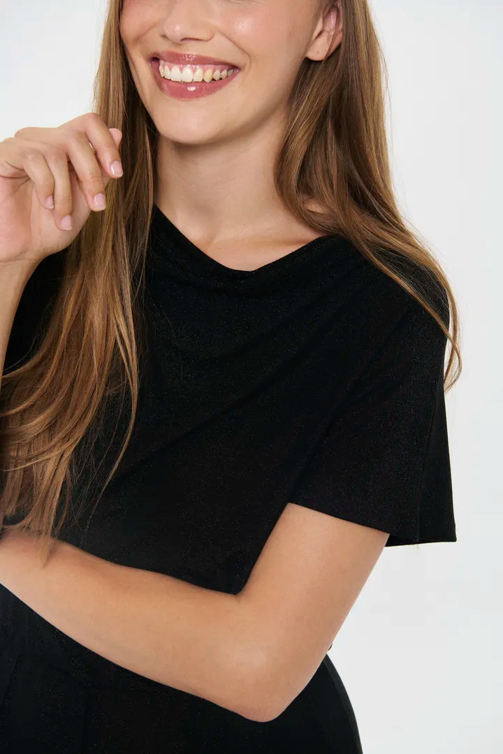Noria Jumpsuit - Black Glitter