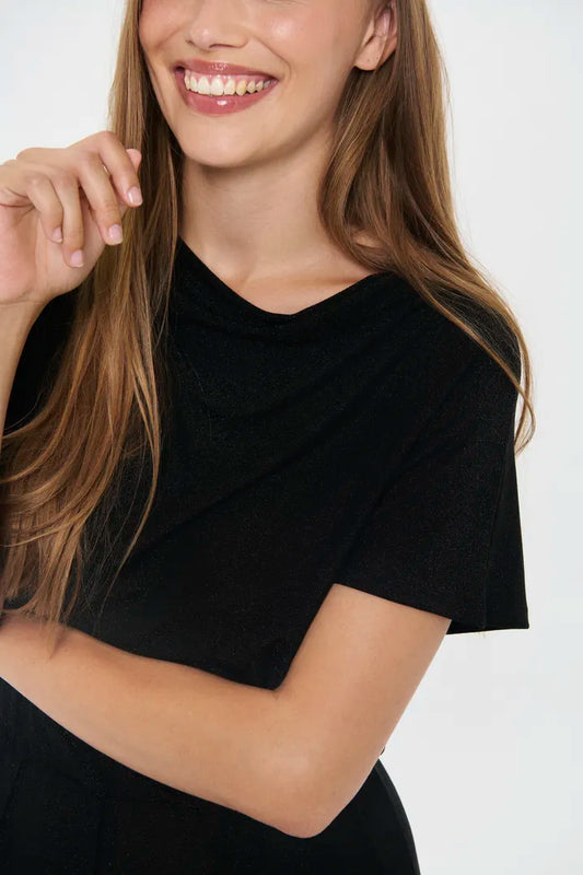 Noria Jumpsuit - Black Glitter