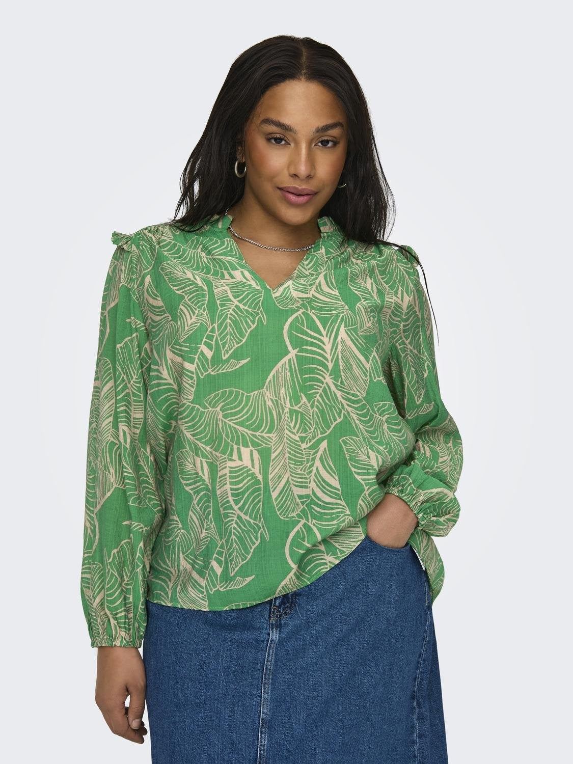 Betsey Blusa - Green Bee