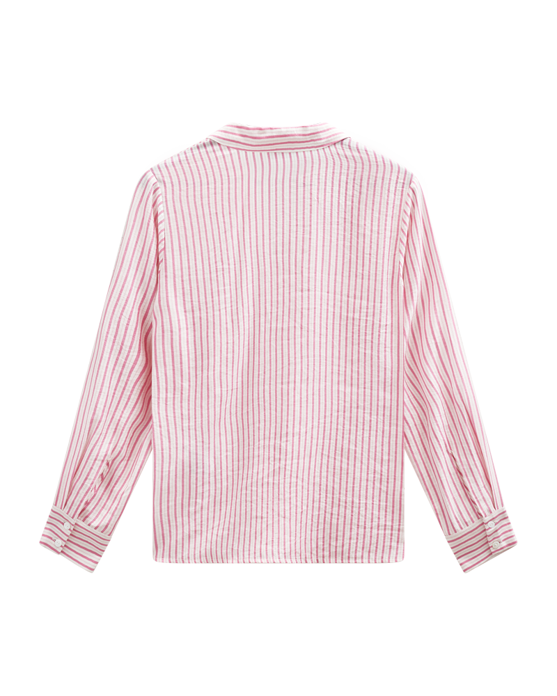 Kimmi shirt - Star off-white w. wild orchid