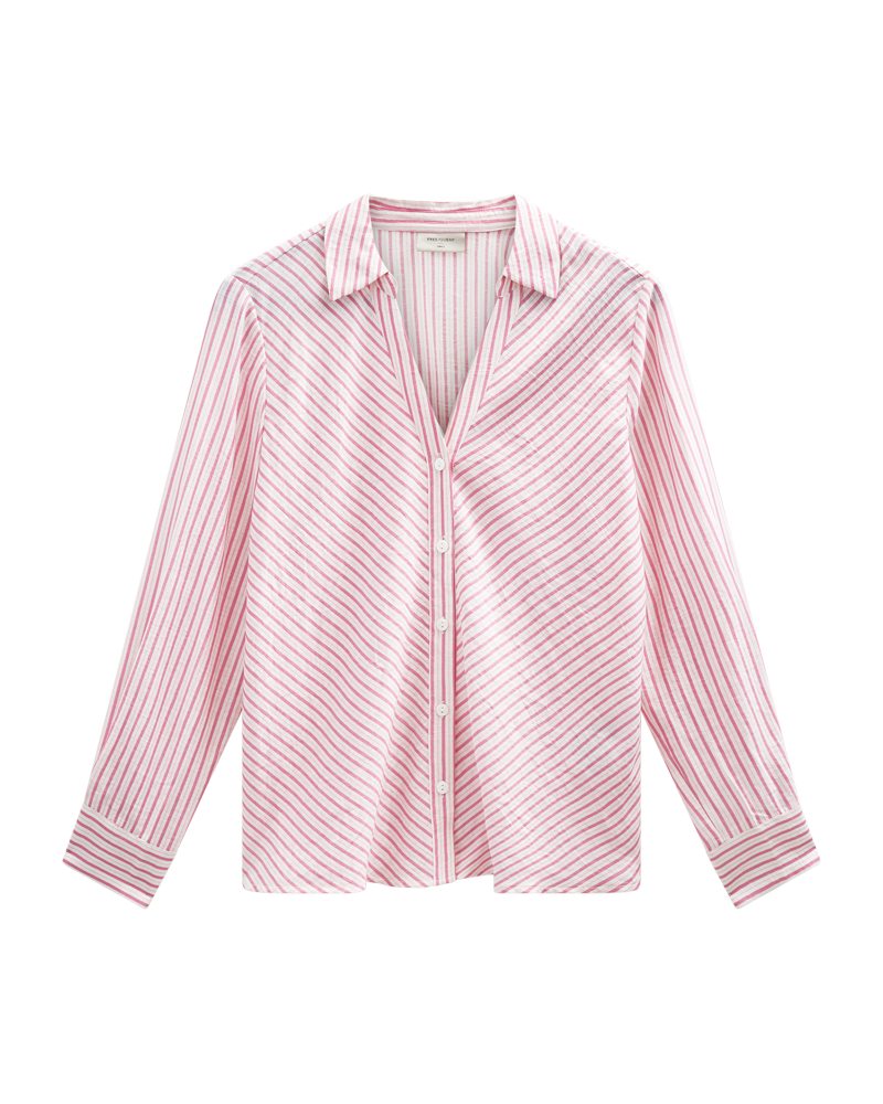Kimmi shirt - Star off-white w. wild orchid