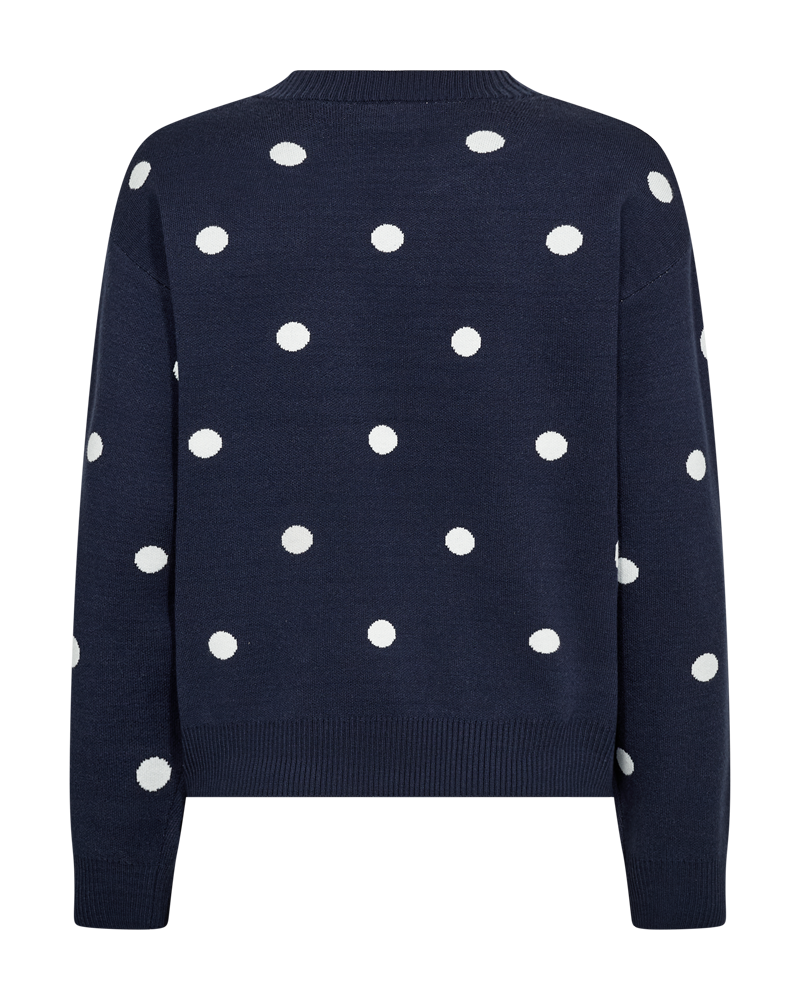 Flow troyggja - Navy blazer w. star off-white