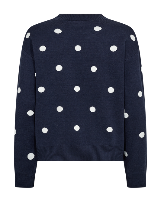 Flow troyggja - Navy blazer w. star off-white