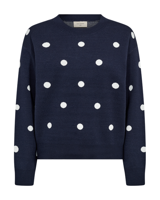 Flow troyggja - Navy blazer w. star off-white