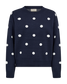 Flow troyggja - Navy blazer w. star off-white