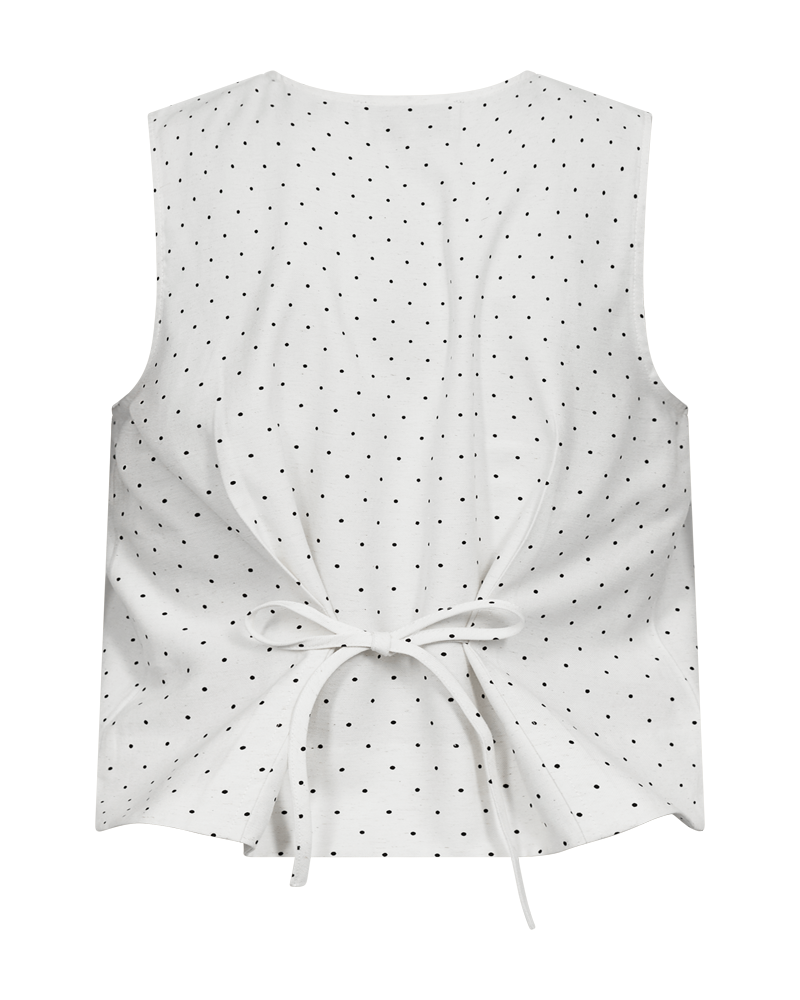 Anya waistcoat - Star off-white w. black