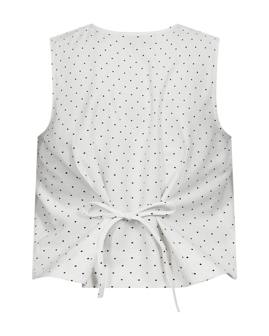 Anya waistcoat - Star off-white w. black