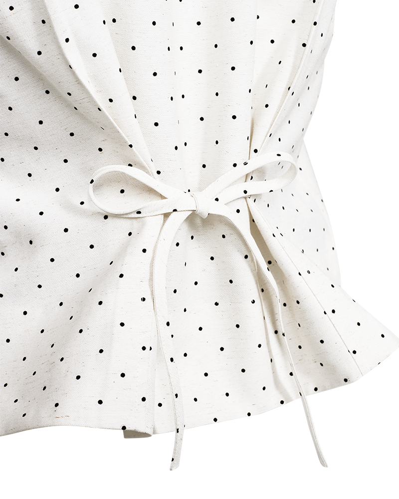 Anya waistcoat - Star off-white w. black