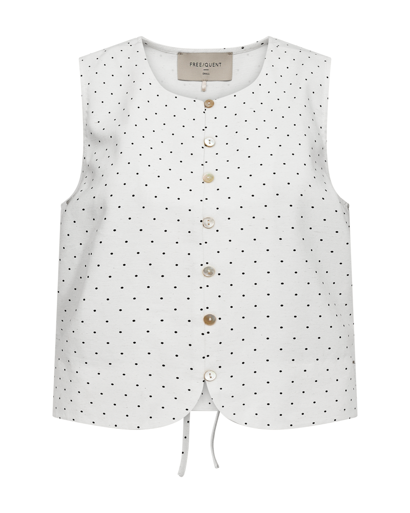 Anya waistcoat - Star off-white w. black