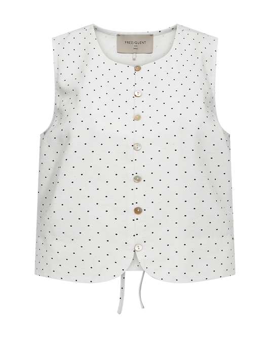 Anya waistcoat - Star off-white w. black