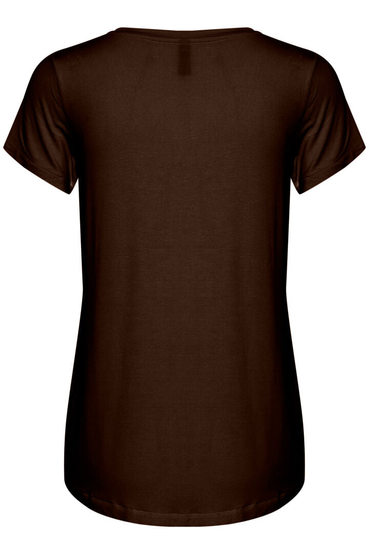 Poppy V-Háls Blusa - Demitasse Brown