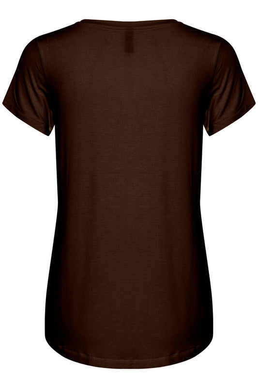 Poppy V-Háls Blusa - Demitasse Brown