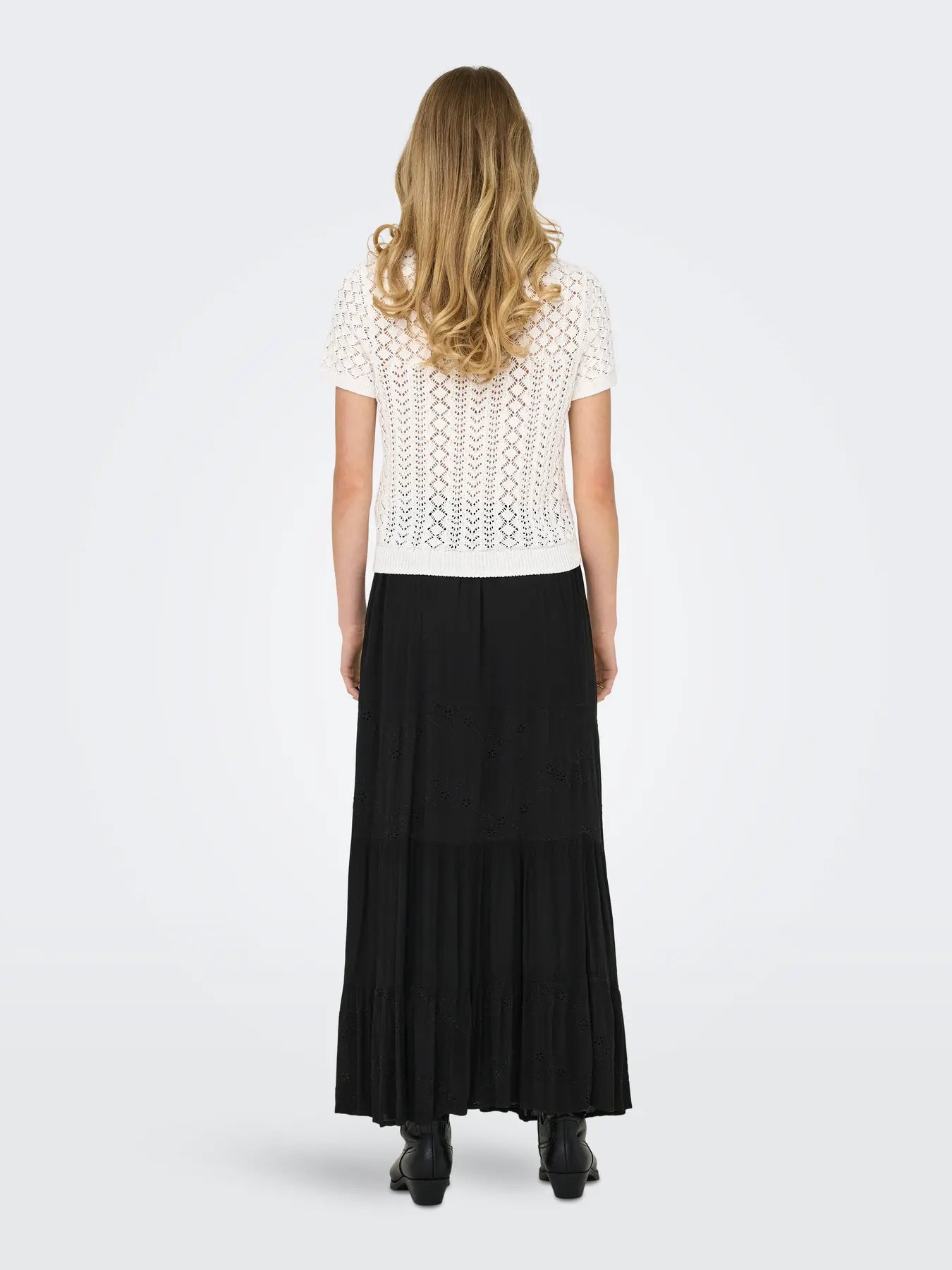 Saga knit tee - Cloud dancer