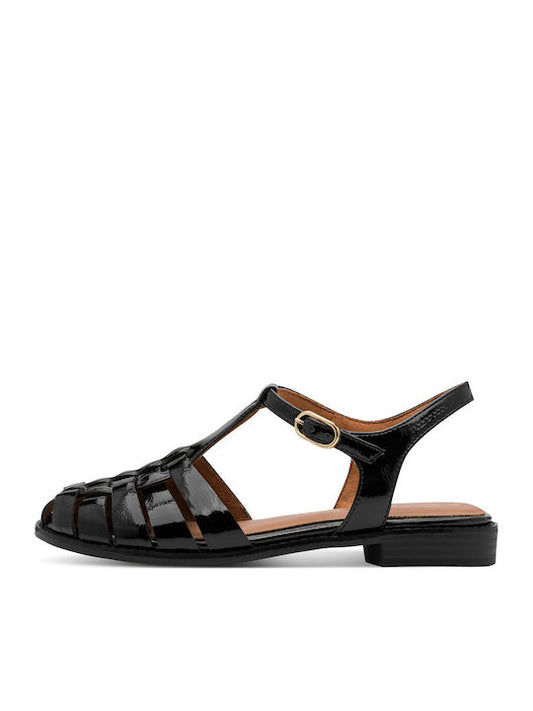 Flættaðar Sandalir - Black Patent