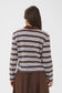 Taty Polo Blusa - Brown/Blue Stripe