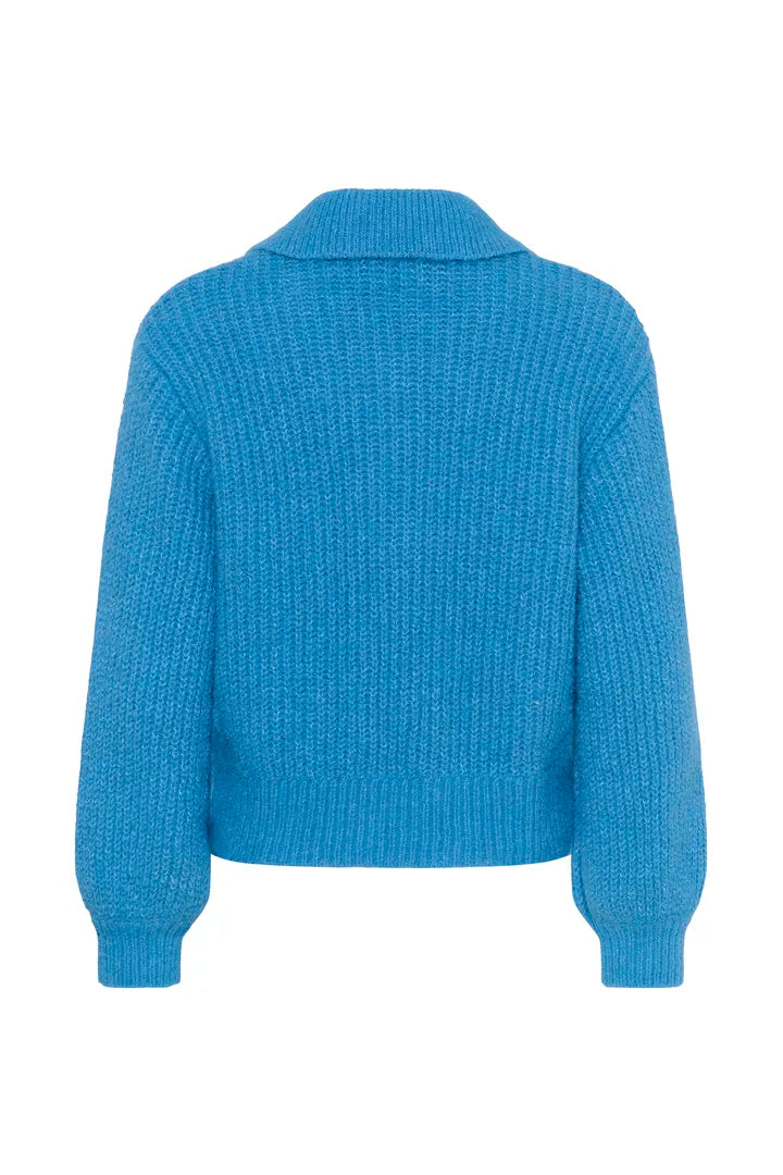 Tabbatha Polo Pullover - Lichen Blue