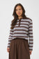 Taty Polo Blusa - Brown/Blue Stripe