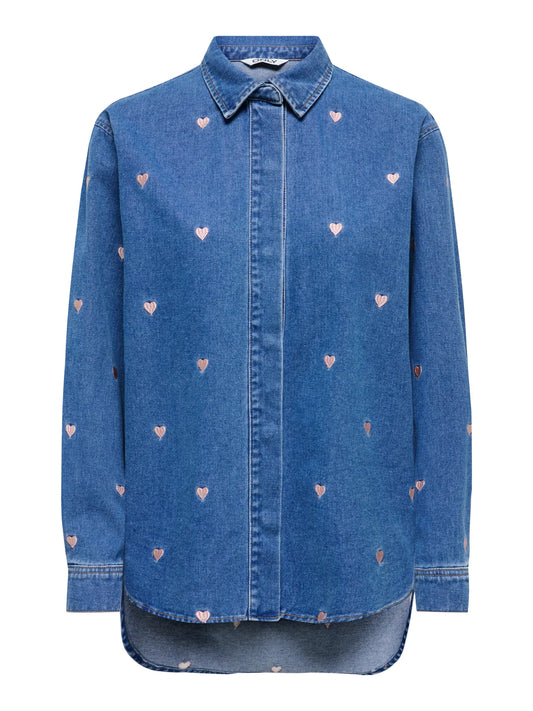 Vera skjúrta - Medium blue denim