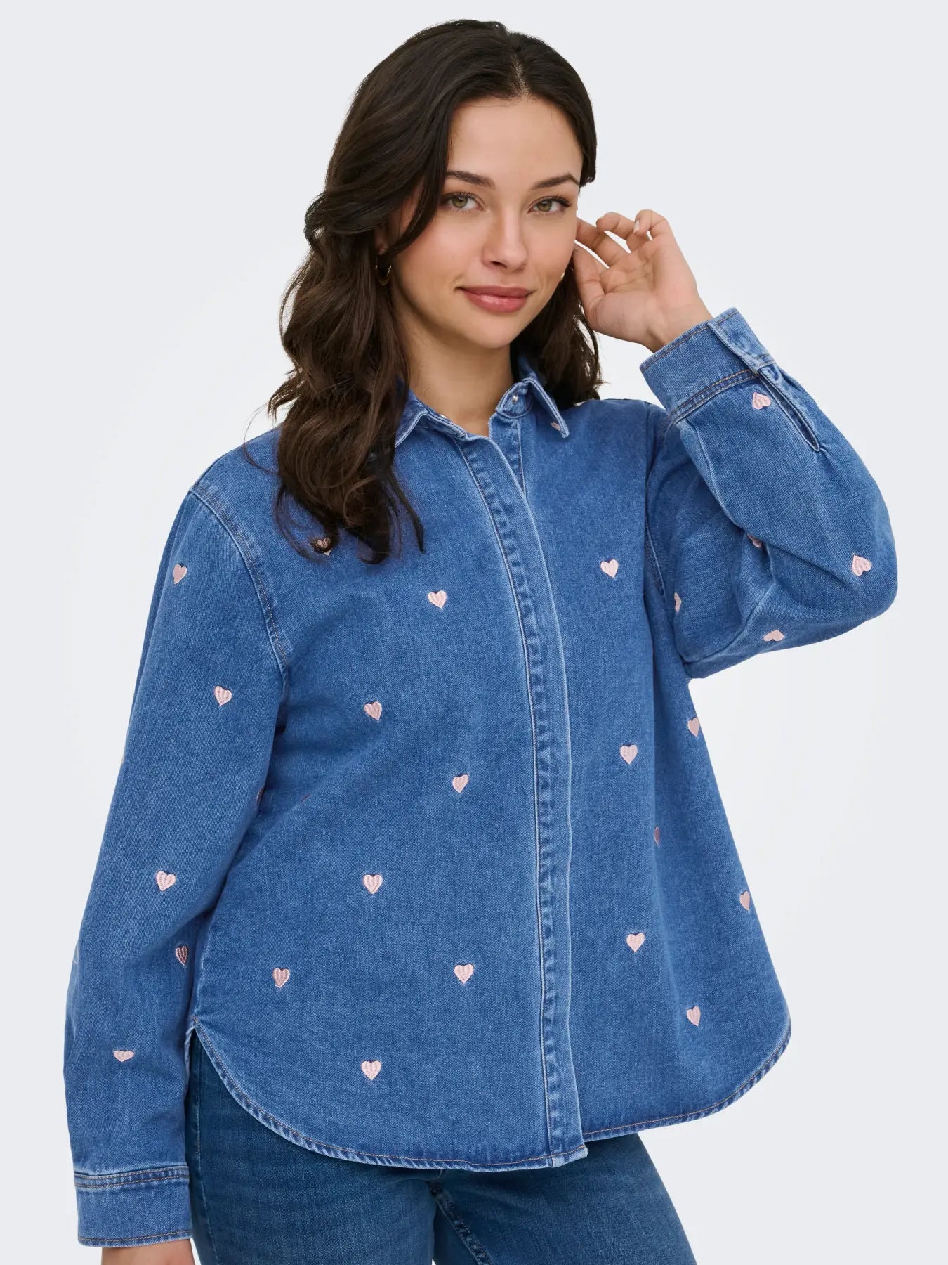 Vera skjúrta - Medium blue denim